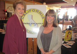 Bonnie O'Brian, Author & Awards Chair, shares a photo opt with Alva