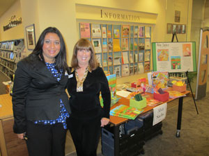Silvia Cisneros, President of Orange Country Chapter REFORMA, and Alva share the day