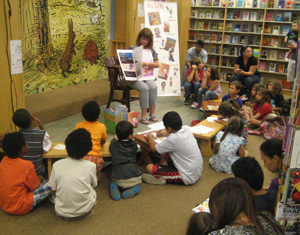 Our new big book presentation is a hit with the kids as we read stories together