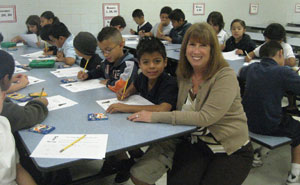 Students from kindergarten to 5th grade have fun with stories, writing, and drawing activities