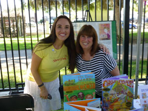 Alva alongside, Sheri Fink, author of The Little Rose, The Little Gnome, and  Exploring the Garden with
Little Rose. 