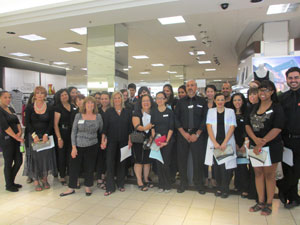 Macy's Canoga Park  welcome Alva to their RIFSoCal rally and cheer for the Be Book Smart campaign